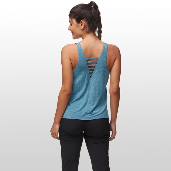 NWT TOAD&CO XS‎ Swifty Strappy Tank Top Guava Heather Athletic Built-In Bra - Picture 2 of 10